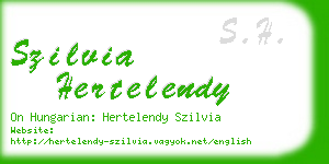 szilvia hertelendy business card